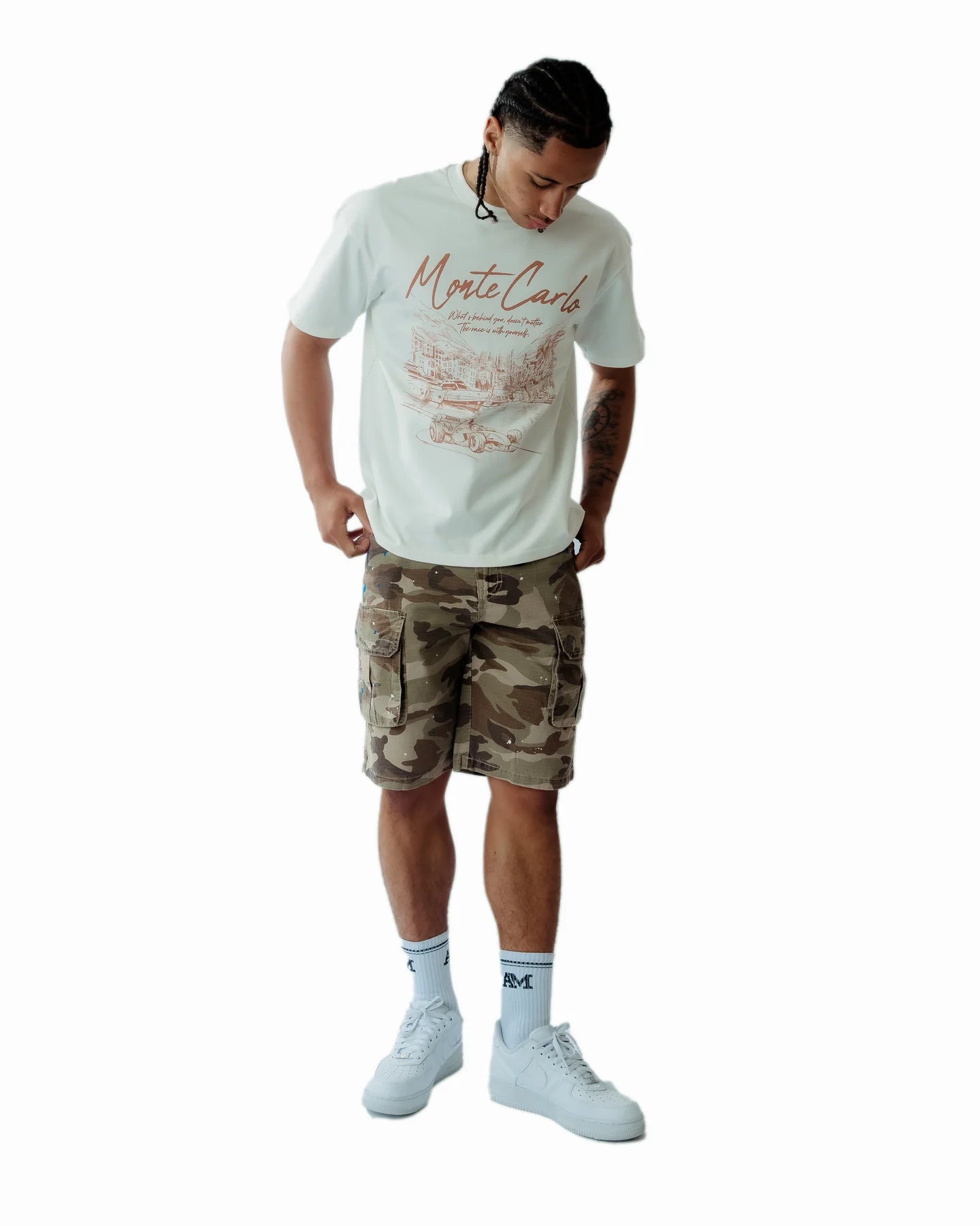 AMICCI Flavio Beige Camouflage Short