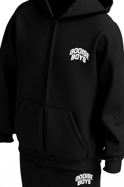 Gooise Boys Black "Elite Grind" Zipper Tracksuit