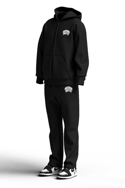 Gooise Boys Black "Elite Grind" Zipper Tracksuit