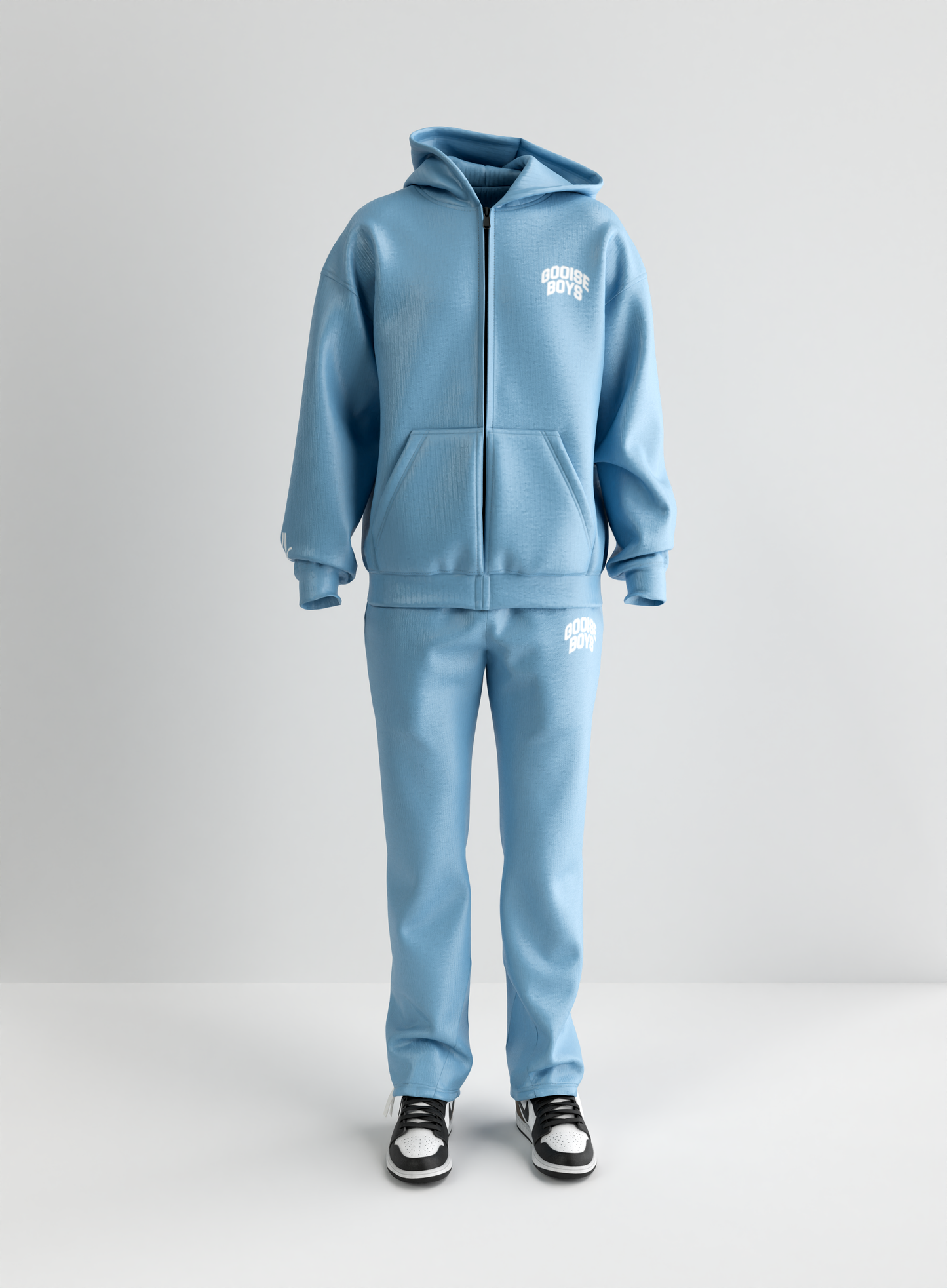 Gooise Boys Black "Elite Grind" Zipper Tracksuit