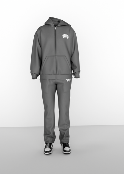 Gooise Boys Black "Elite Grind" Zipper Tracksuit